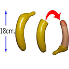 Diablo picante bananenpenis gelbes bananenförmiges kondom mit realistisch hautfarbenem spitzen und glatter oberfläche