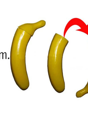 Diablo picante bananenpenis gelbes bananenförmiges kondom mit realistisch hautfarbenem spitzen und glatter oberfläche