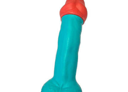 Teal und roter plastik diablo picante trinkhalter mit schwarzem strohhalm aus kunststoff für partyspaß