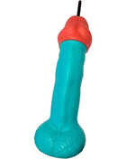 Teal und roter plastik diablo picante trinkhalter mit schwarzem strohhalm aus kunststoff für partyspaß