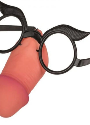 Schwarze plastikbrille mit teufelsspitzen und texturierten, flügelähnlichen bügeln diablo picante brille in schwanzform