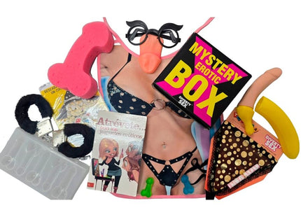 Pink schaumstoff phallus mit schwarzer brille und orangefarbener nase aus diablo picante erotik-überraschungsbox für sie 15 x 15