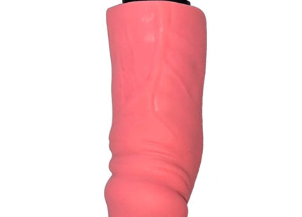 Diablo picante fuchsia penis-feuerzeug mit pink silikonüberzug und metallischem oberteil