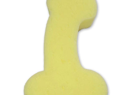 Gelber schwamm in penisform aus weichem material mit knochenform als diablo picante gelber schwamm