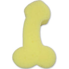 Gelber schwamm in penisform aus weichem material mit knochenform als diablo picante gelber schwamm