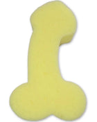 Gelber schwamm in penisform aus weichem material mit knochenform als diablo picante gelber schwamm