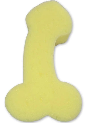 Gelber schwamm in penisform aus weichem material mit knochenform als diablo picante gelber schwamm