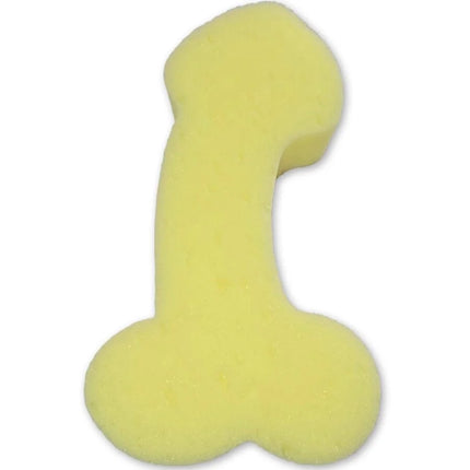 Gelber schwamm in penisform aus weichem material mit knochenform als diablo picante gelber schwamm
