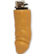Gelbe silikon novelty feuerzeughülle mit silbernem rasta feuerstein für das wiederaufladbare diablo picante feuerzeug