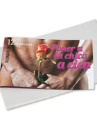 Glänzende rechteckige checkhülle mit roter rose und pinkem text für diabolo picante gutscheine für ihr mädchen