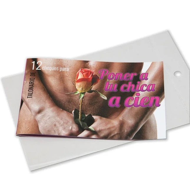 Glänzende rechteckige checkhülle mit roter rose und pinkem text für diabolo picante gutscheine für ihr mädchen