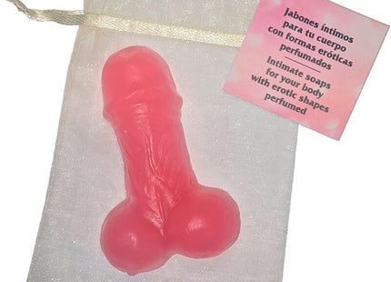 Diablo picante parfümierte seife in penisform rosa aus durchsichtigem material mit duft