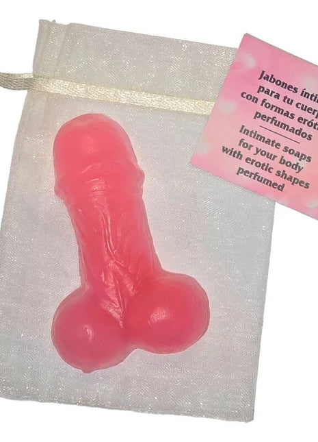 Diablo picante parfümierte seife in penisform rosa aus durchsichtigem material mit duft