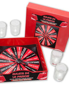 Rotes und schwarzes ruleta de la pasión erwachsenenspielrad mit drehmechanismus und spanischem text für diablo picante passion roulette shots spiel