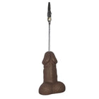 Braune plastik clip-on fotohalter mit kette und metallverschluss für diverty sex penis notes clip dunkler ton