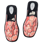 Rosa cartoonartige handabdruck slip-on mules mit schwarzem rand und komfortable 41 label innen diablo picante penisschuhe in großen größen 42-44