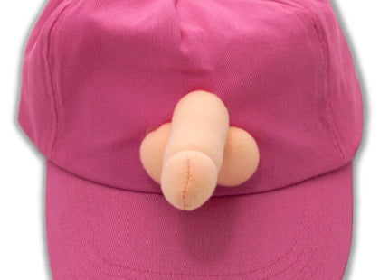 Ein plush rosa baseballcap mit beige stoffnase zubehör aus der diablo picante kollektion