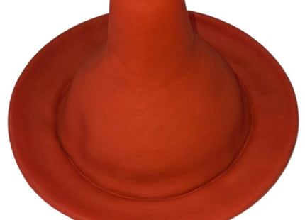 Diablo picante rote kondomhücke terrakottafarbener silikon saugfuß mit rundem dom und flachem basisboden