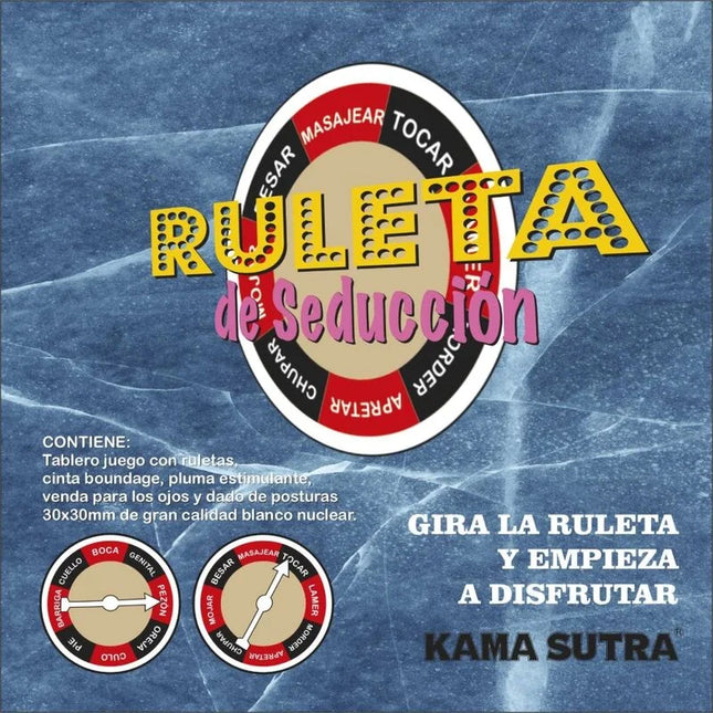 Diablo picante kamasutra spiel mit zwei roulette rädern in rot schwarz beige für sinnliche aktivitäten