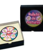 Bunte runde spielroulette mit illustrationen im schwarzen kasten ruleta de posturas für diablo picante spiel