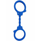 Blauer silikon-handschuh mit diverty sex handschellen anhänger aus silikon für diablo picante kollektion