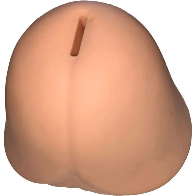 Beige silikon sparschwein in form eines eichel namens diablo picante mit schlitz zum münzeneinwurf