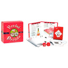 Diablo picante spiel verdad o prenda party game box in red with green dice logo, cards, two red dice, and instruction booklet