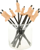 Beige silikon penis-strohhalme mit schwarzen plastikspitzen in klares glas gestellt tasche mit 10 natürlichen diablo picante
