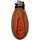 Brauner silikon novelty leichter diablo picante vagina-leichter mulatto mit schwarzem silbernem zündmechanismus