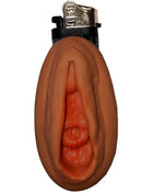 Brauner silikon novelty leichter diablo picante vagina-leichter mulatto mit schwarzem silbernem zündmechanismus