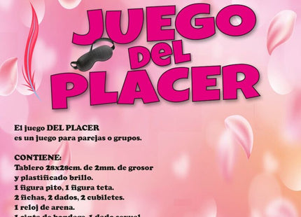 Diablo picante vergnügenspiel kama sutra spielset mit schwarzer augenbinde rosa rosenblättern und pinkem text auf rosa hintergrund