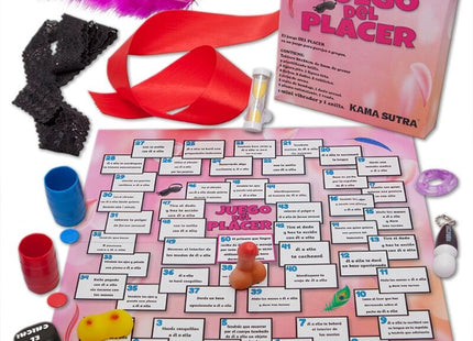 Diablo picante vergnügungsspiel pinkes spielbrett mit nummerierten feldern und kama sutra branding spiel des vergnügens