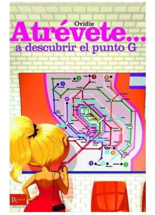 Der buchcover von Diablo Picante zeigt eine bunte u-Bahn karte mit mehreren linien und stationen auf orangefarbenem hintergrund