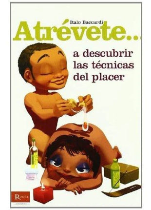 Die buchcover von diablo picante zeigt zwei braunhäutige cartoonkinder, die sich in einem spa-ähnlichen ambiente etwas auf den rücken auftragen