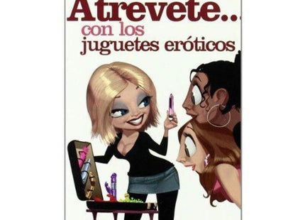 Die buchcover zeigt eine cartoonillustration von drei frauen mit dem titel atrévete diablo picante wagen sie es mit erotiktoys