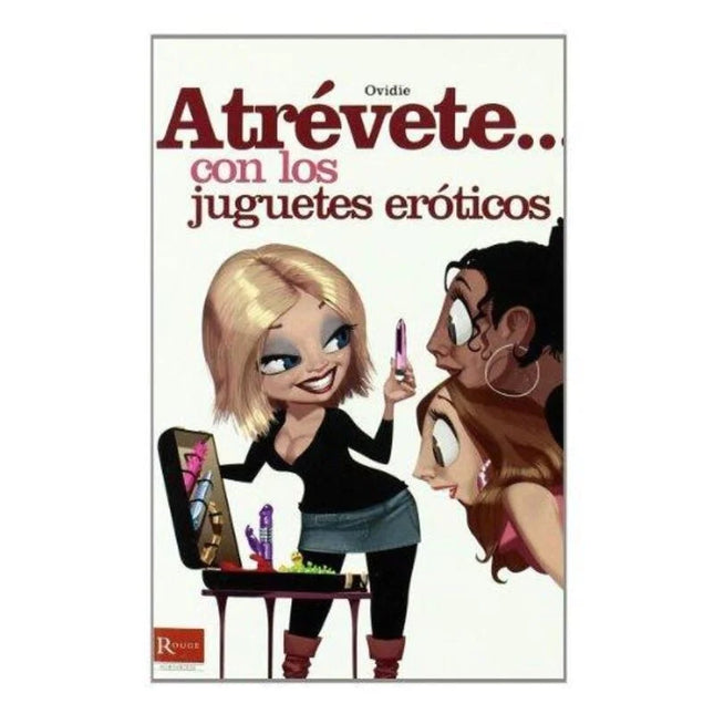 Die buchcover zeigt eine cartoonillustration von drei frauen mit dem titel atrévete diablo picante wagen sie es mit erotiktoys