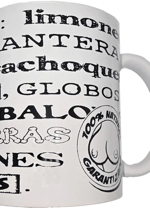 DIABLO PICANTE - WEISSE TASSE MIT TITTENSYNONYMEN 370 ML
