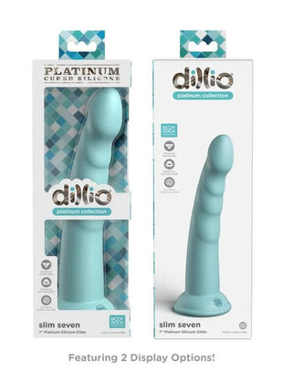 DILLIO - SLIM SEVEN - 17,78 CM - GRÜN - Dildo mit Saugnapf