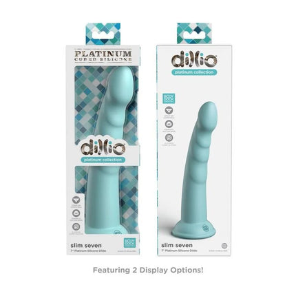 DILLIO - SLIM SEVEN - 17,78 CM - GRÜN - Dildo mit Saugnapf