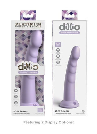 DILLIO - SLIM SEVEN - 17,78 CM - VIOLETT - Dildo mit Saugnapf