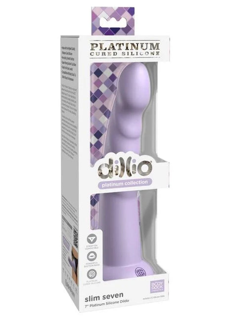 DILLIO - SLIM SEVEN - 17,78 CM - VIOLETT - Dildo mit Saugnapf