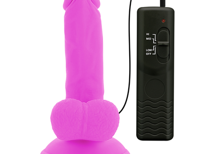 Diversia flexibler vibrierender dildo in lila 17 cm mit pinkem silikon und schwarzer fernbedienung