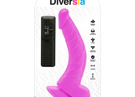 Rosa silikon flexibler vibrierender dildo diversia 21 5 cm mit schwarzer fernbedienung