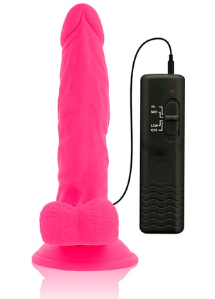 Diversia flexibler vibrierender dildo rosa 18 cm silikon mit schwarzer fernbedienung und vier einstellungen