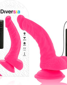 Flexibler vibrierender dildo rosa 21,5 cm mit silikonüberzug saugnapfbasis und fernbedienung