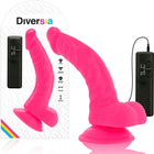 Flexibler vibrierender dildo rosa 21,5 cm mit silikonüberzug saugnapfbasis und fernbedienung