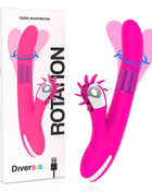 Vibrantes pinkes diversia squeel multifunction rotation spielzeug mit texturiertem griff und stacheligem kopf 24 cm