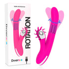Vibrantes pinkes diversia squeel multifunction rotation spielzeug mit texturiertem griff und stacheligem kopf 24 cm