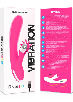 Pink diversia vibration toy aus silikon mit ergonomischem design 24 cm von hschen