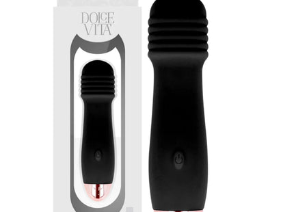 DOLCE VITA - AUFLADBARER VIBRATOR DREI SCHWARZ 7 GESCHWINDIGKEIT